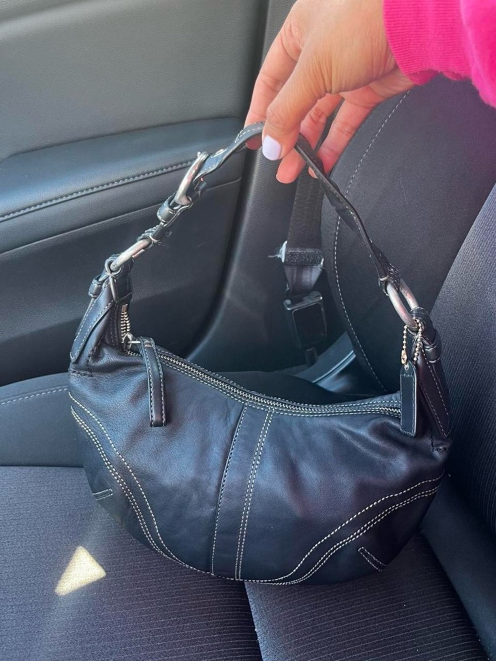 Coach black soho hobo